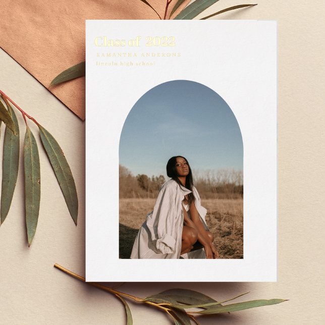Modern Minimal Photo Arch Graduate Real Foil (Creator Uploaded)