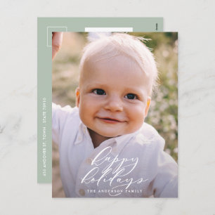 Modern minimal photo Christmas elegant holiday