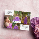 Modern Minimal Photo Collage Sweet Sixteen Invitation<br><div class="desc">Modern and minimalist Sweet 16 invitation featuring a photo collage of four photos of the pretty birthday girl. Add the Sweet 16 invitation wording in a clean,  simple typography design spaced between the photos of the Sweet 16 yearself.</div>