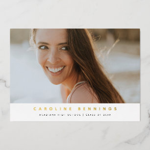 Modern Minimal Photo Graduation Gold
