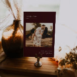 Modern Minimal Photo | Table Number Card<br><div class="desc">Featuring your own photos - think engagment photos, childhood photos, relationship photos. These table number cards are a unique way to showcase your favourite photos. Table numbers enhance the look of your tablescape and put the finishing touch on your special day. Personalized text printing of the names or numbers of...</div>