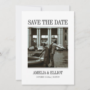Modern Minimal Photo Wedding Classic Elegant Save The Date