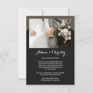 Modern Minimal   Photo Wedding Details &  Invitation