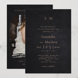 Modern Minimal Photo Wedding Invitation