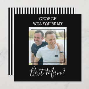 Modern Minimal Photo   Will You Be My Best Man? Invitation