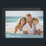 Modern Minimal Photo with Diagonal Colour Block<br><div class="desc">Use a horizontal or landscape photo and make a unique and trendy photo refrigerator magnet. This modern minimal design includes a diagonal colour block with text to add any names and text. If you need to move anything around,  click on the customize button to make changes.</div>