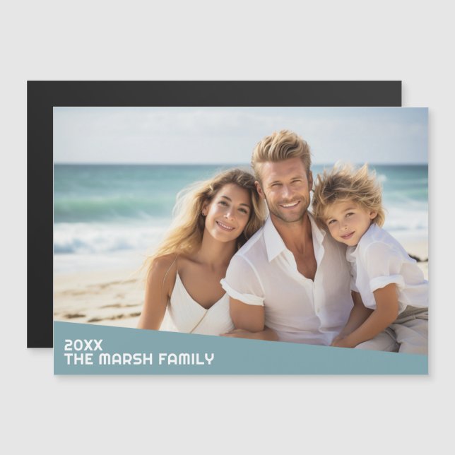 Modern Minimal Photo with Diagonal Colour Block (Front/Back)