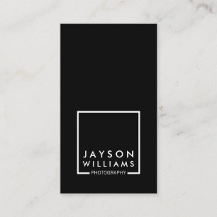 Modern Minimal Photographer Square Logo II Business Card