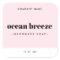Modern minimal pink square product label