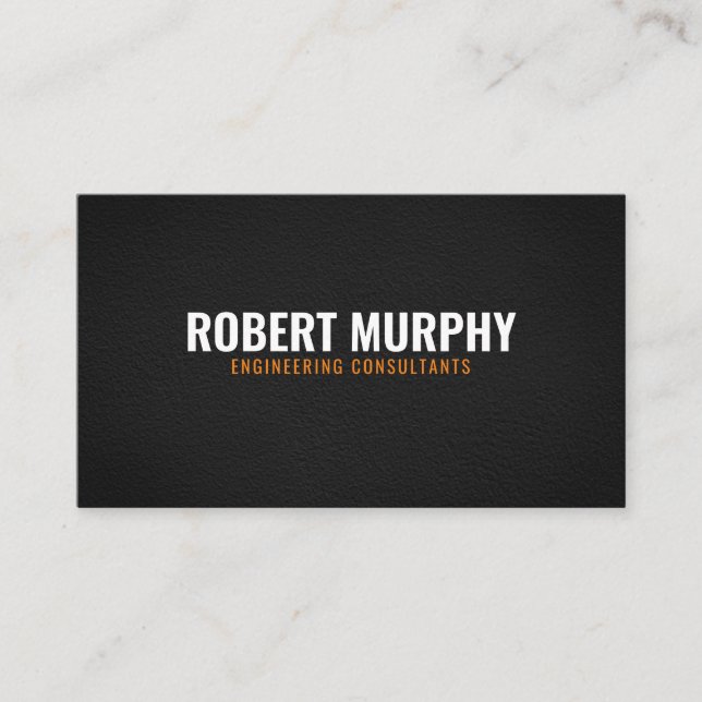 Modern Minimal Professional Construction Engineer Business Card (Front)