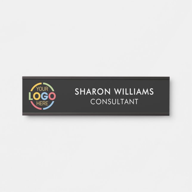 Modern Minimal Professional Custom Business Logo Door Sign (Front)