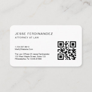 Modern Minimal Professional QR Code Business Card