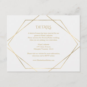 Modern, minimal, pur, white, gold enclosure card