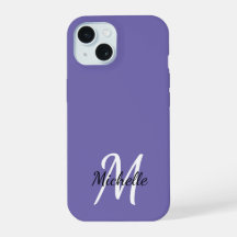 Modern Minimal Purple Monogram Initial