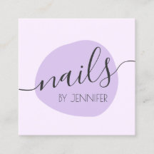 Modern minimal purple nails