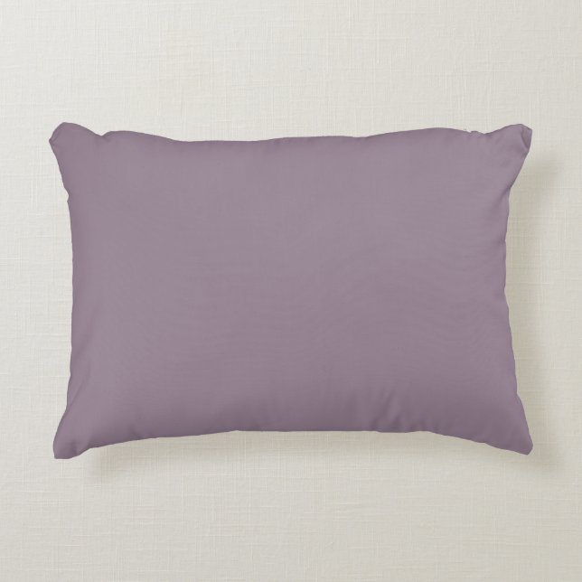 Modern Minimal Purple Plum Solid Colour Accent Pillow (Front)