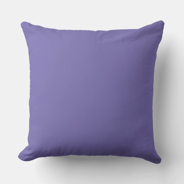 Modern Minimal Purple Solid Colour Throw Pillow (Front)