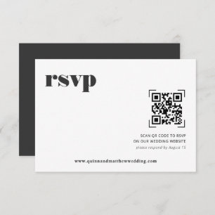 Modern Minimal   QR Code Wedding RSVP