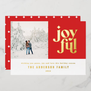 Modern minimal red Christmas typography Holiday Ca