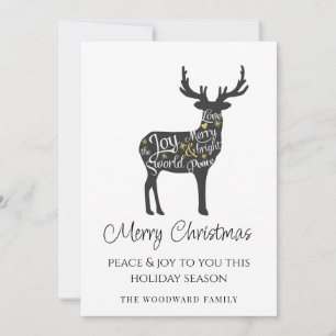 Modern Minimal Reindeer Card