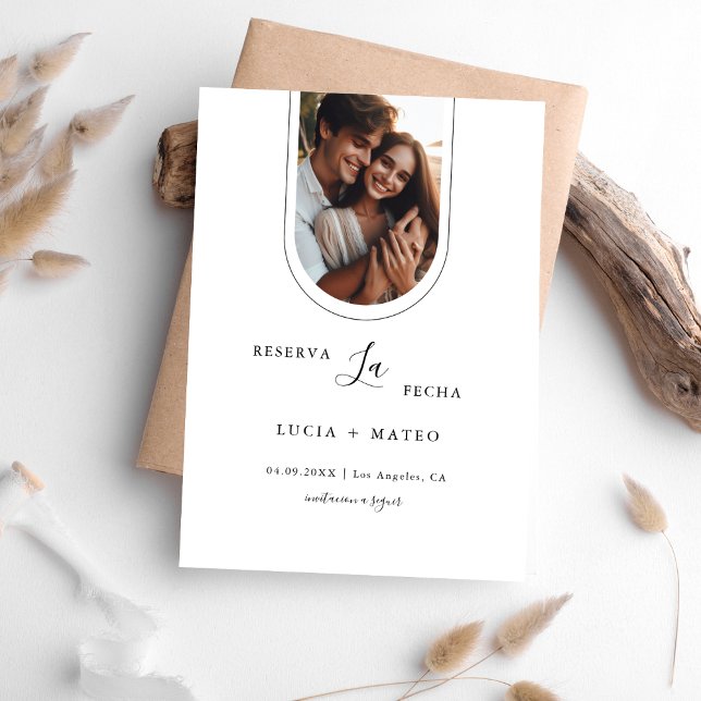 Modern Minimal Reserva La Fecha Spanish Photo Save The Date (Creator Uploaded)