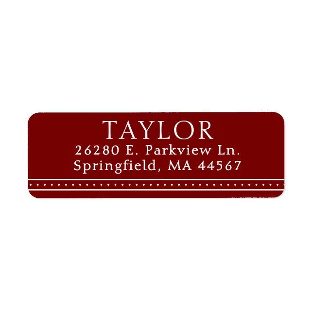  Modern Minimal Return Address Labels (Front)