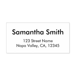 Modern Minimal Return Address Self-inking Stamp