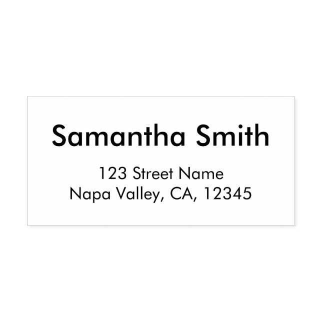 Modern Minimal Return Address Self-inking Stamp (Design)