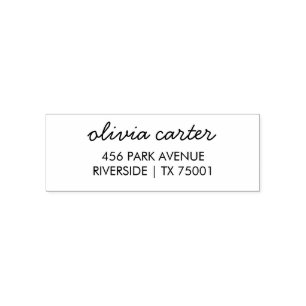 Modern Minimal Return Address Self-Inking Stamp