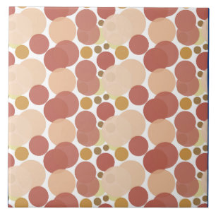 Modern Minimal Round Pink Red Bubble Design Tile