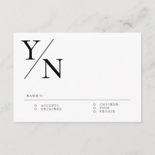 Modern & Minimal RSVP Card