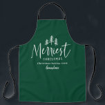 Modern minimal rustic Christmas family baking Apron<br><div class="desc">Modern minimal stylish Christmas family baking</div>