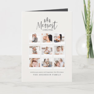 modern minimal rustic multi photo card