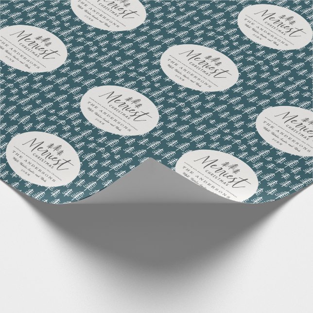 modern minimal rustic multi photo wrapping paper (Corner)