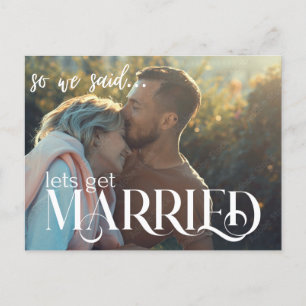 modern minimal rustic photo Save The Date Card