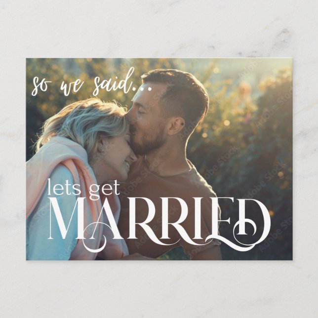 modern minimal rustic photo Save The Date Card (Front)