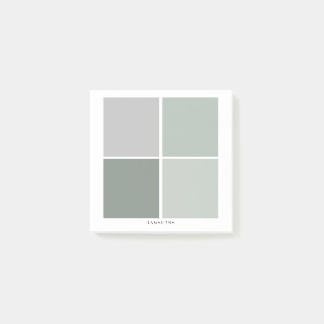 Modern Minimal Sage Green Planner Post-it Notes (Front)