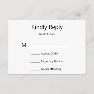 Modern Minimal Save the Date Enclosure Card
