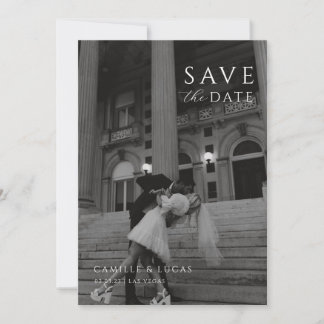 Modern Minimal Save the Date  Invitation