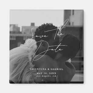 Modern Minimal Save the Date Invitation Magnet