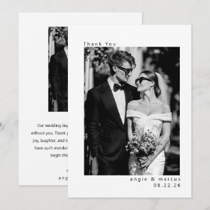 Modern Minimal Save the Date Thank You Card