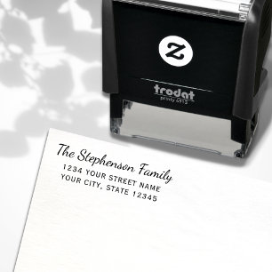 Modern Minimal Script Custom Name Return Address Self-inking Stamp
