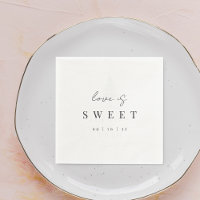 Modern Minimal Script Love is Sweet Wedding