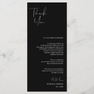 Modern Minimal Script Place Setting Thank You Card