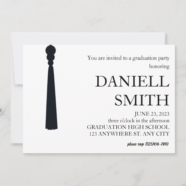 Modern Minimal Senior Graduation Announcement Card (Front)