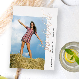 Modern Minimal She Did It Photo Graduate Party