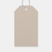 Modern minimal simple beige Christmas Gift Tags (Back)