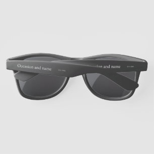 modern minimal & simple black Plastic Sunglasses