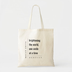 Modern Minimal Simple Bold Dentist Gift Tote Bag