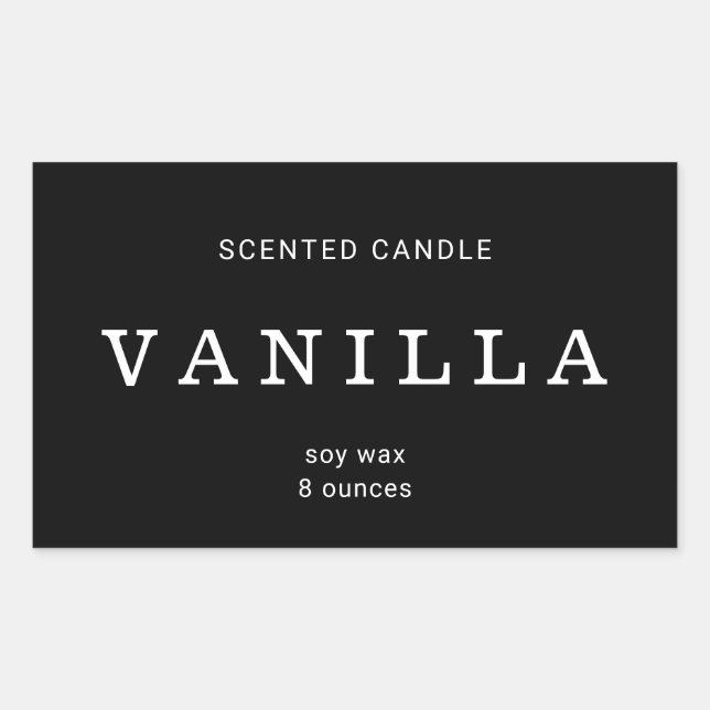 Modern Minimal Simple Candle Label (Front)